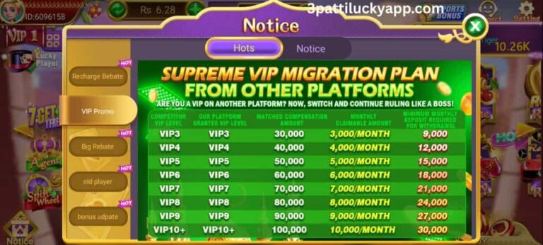 3Patti Lucky VIP Bonus