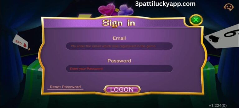 3 Patti Lucky Pakistan Login Process