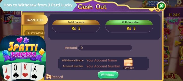 How to Withdraw Money from 3 Patti Lucky